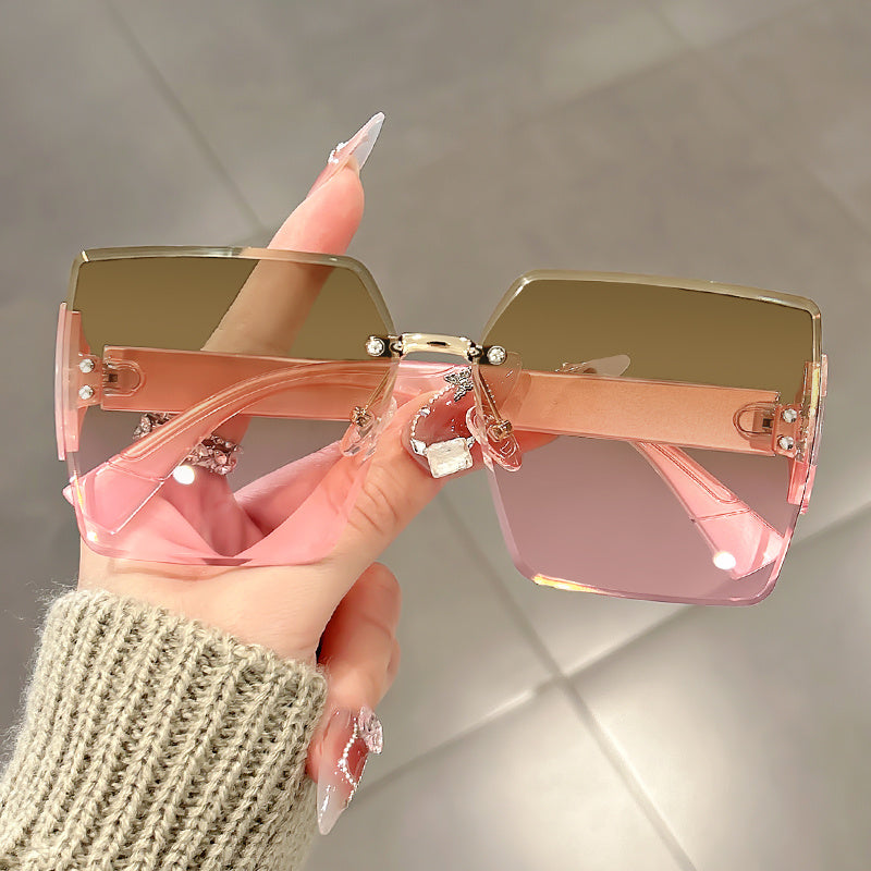 Femmes Lunettes de soleil carrées de surdimension