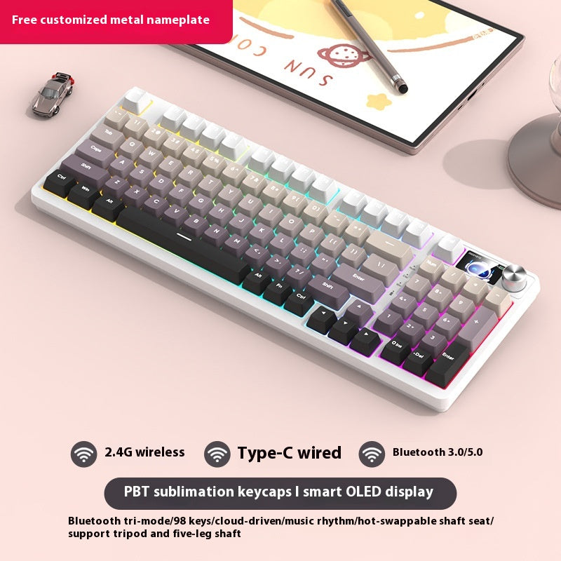 98 Clé sans fil Bluetooth Trois modèles de clavier mécanique Gaming Electronic Sports Office