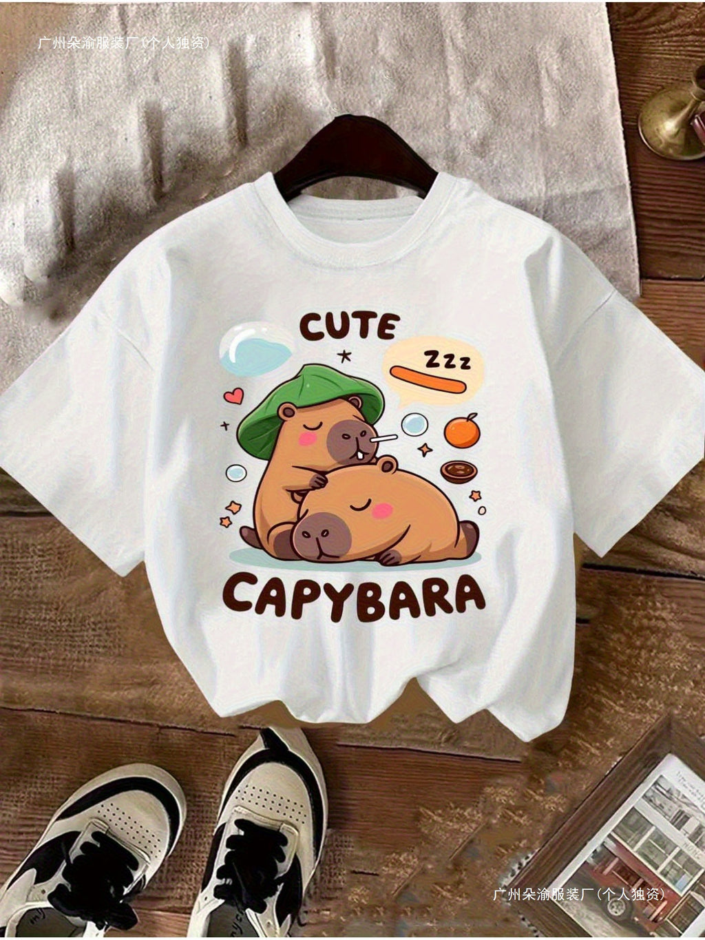 T-shirt à col rond occasionnel d'été pour enfants