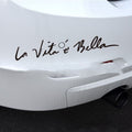 Sticker de voiture La E Bella réfléchissant