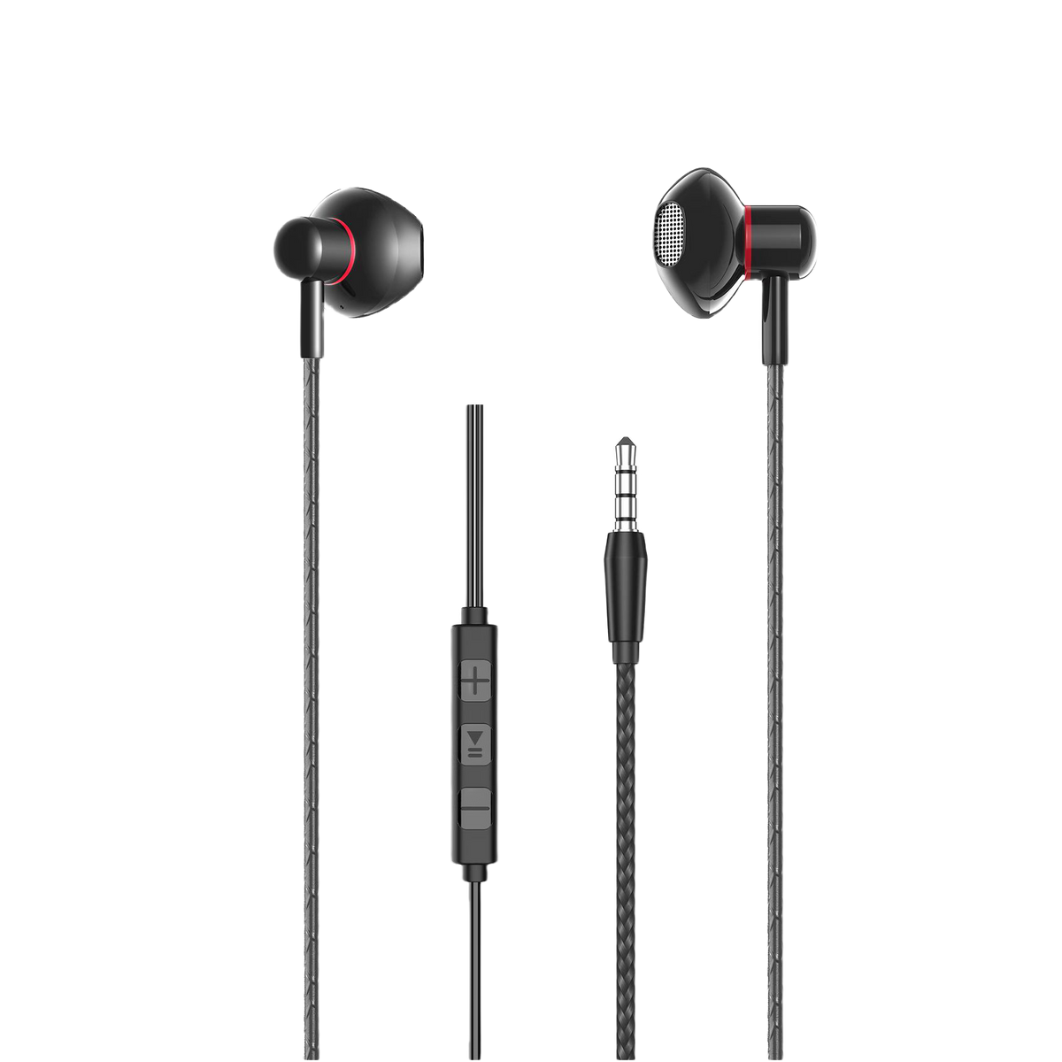 KP-234 Casques filaires internes 3,5mm avec commandes en ligne Audio Zero Latency