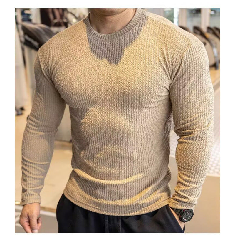 Sweat-shirt mode homme casual Waffle-weave