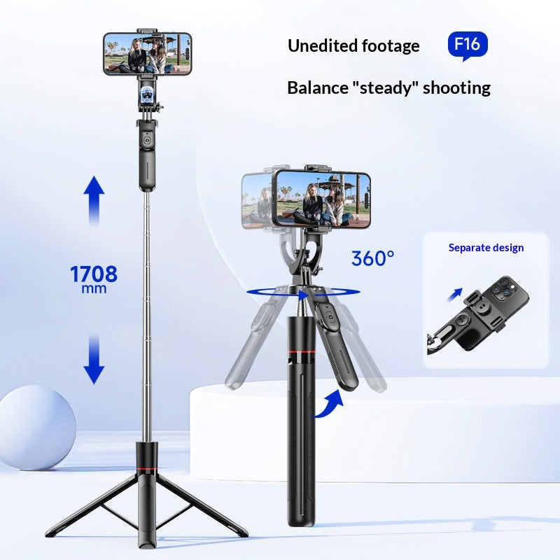 Stabilized extensible Selfie Stick avec Bluetooth Remote pour les photos et le streaming en direct