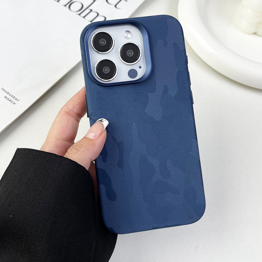 Boîtier de téléphone magnétique tout compris en cuir Camouflage