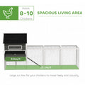 Coop de poulet en bois de 137 po pour 4-6 poulets