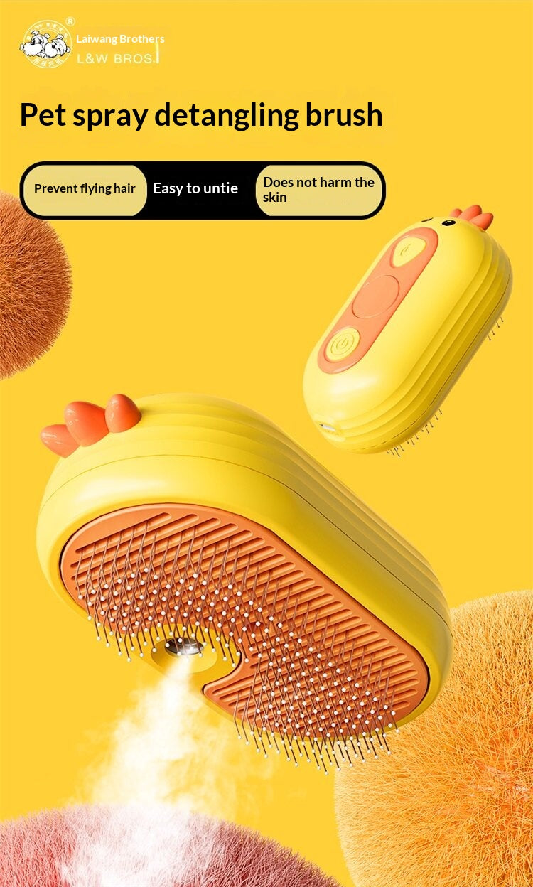 Peigne de pulvérisation pour animaux de compagnie pour enlever la fourrure et le bain de massage nécessaire