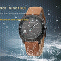 Montre en cuir mat neutre