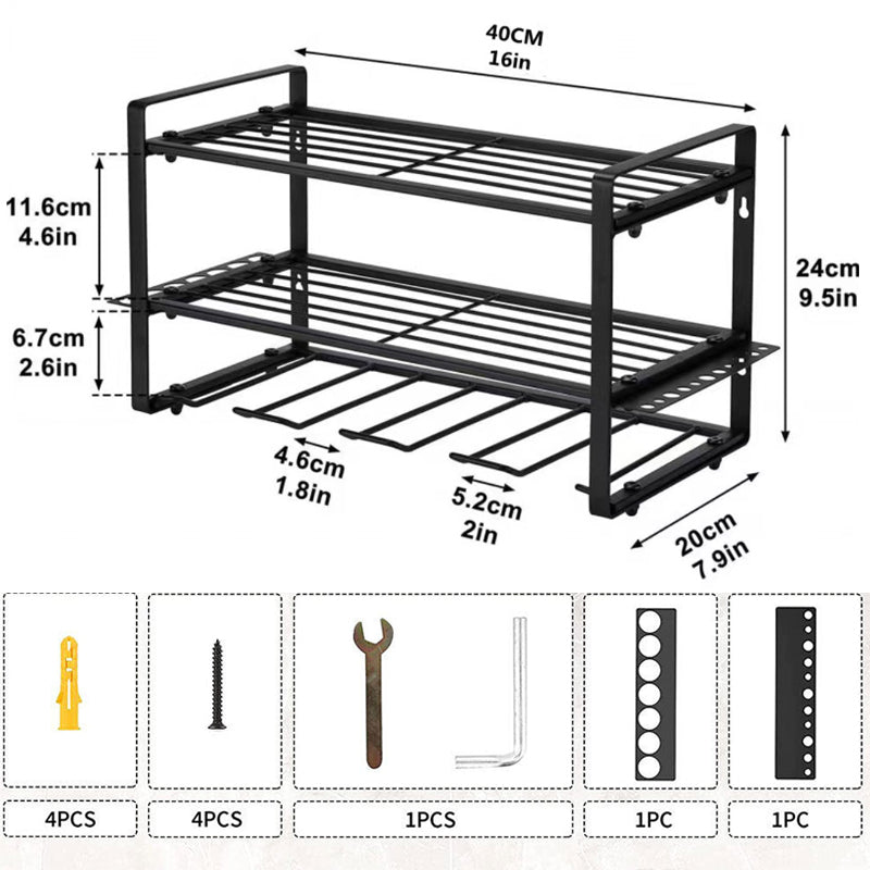 Entreposage d'outils de puissance Électrique Rack mural Mount Atelier Garage Outil Organisateur