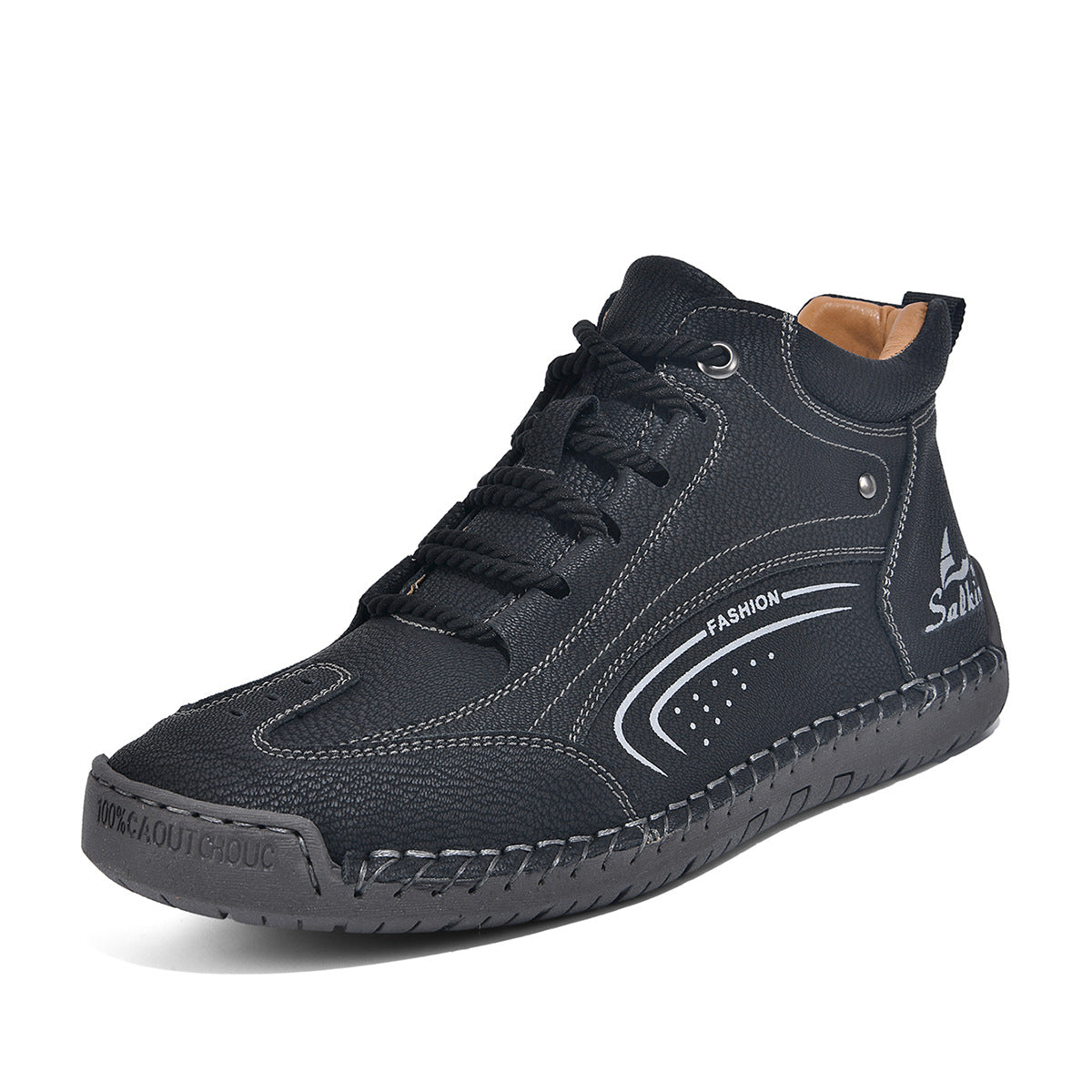 Mode Homme de plus de taille avec des semelles à la main