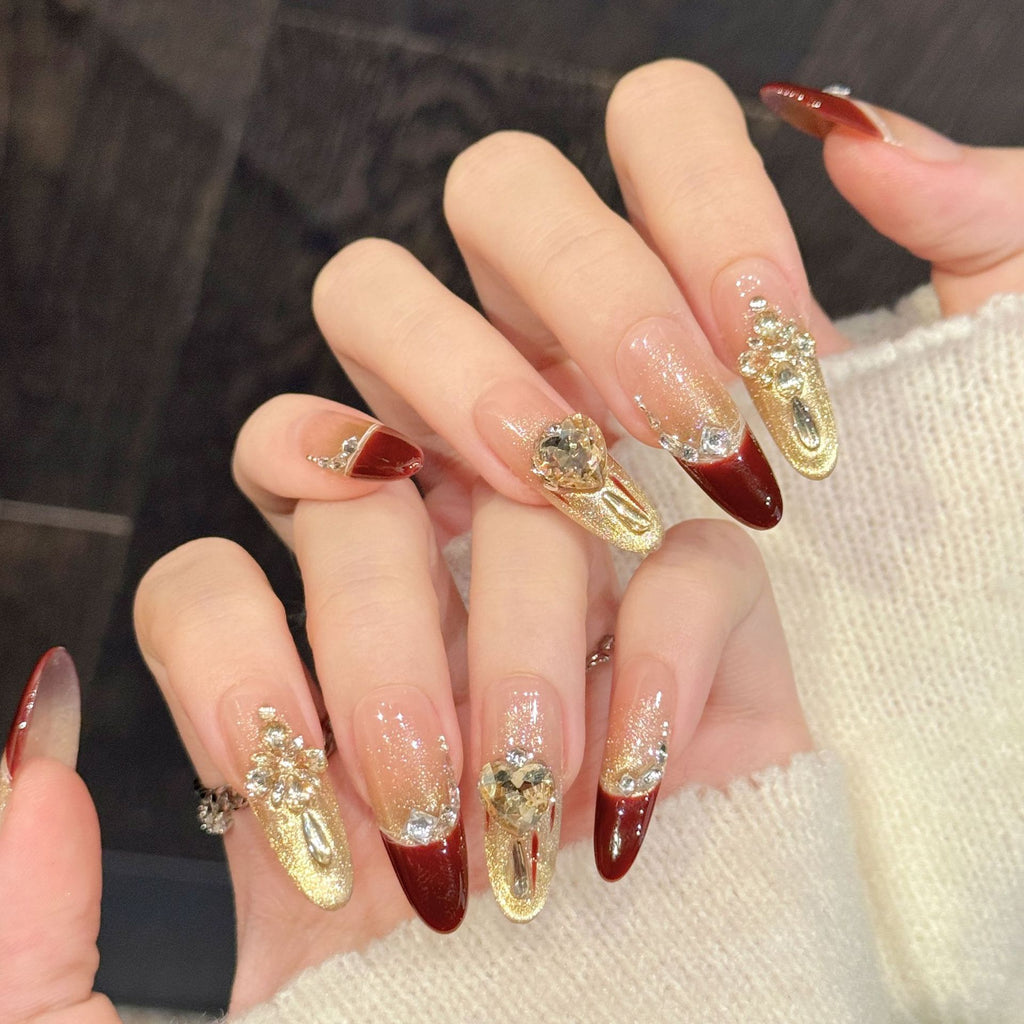 Art des ongles Printemps Petites fleurs Vibe d'été Faux ongles