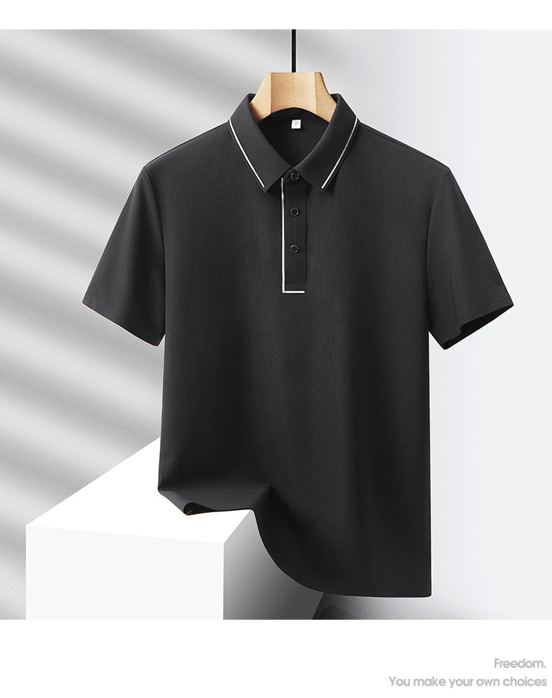 Polo sans couture de luxe haut de gamme en soie de luxe pour hommes Pantalon sport de loisirs