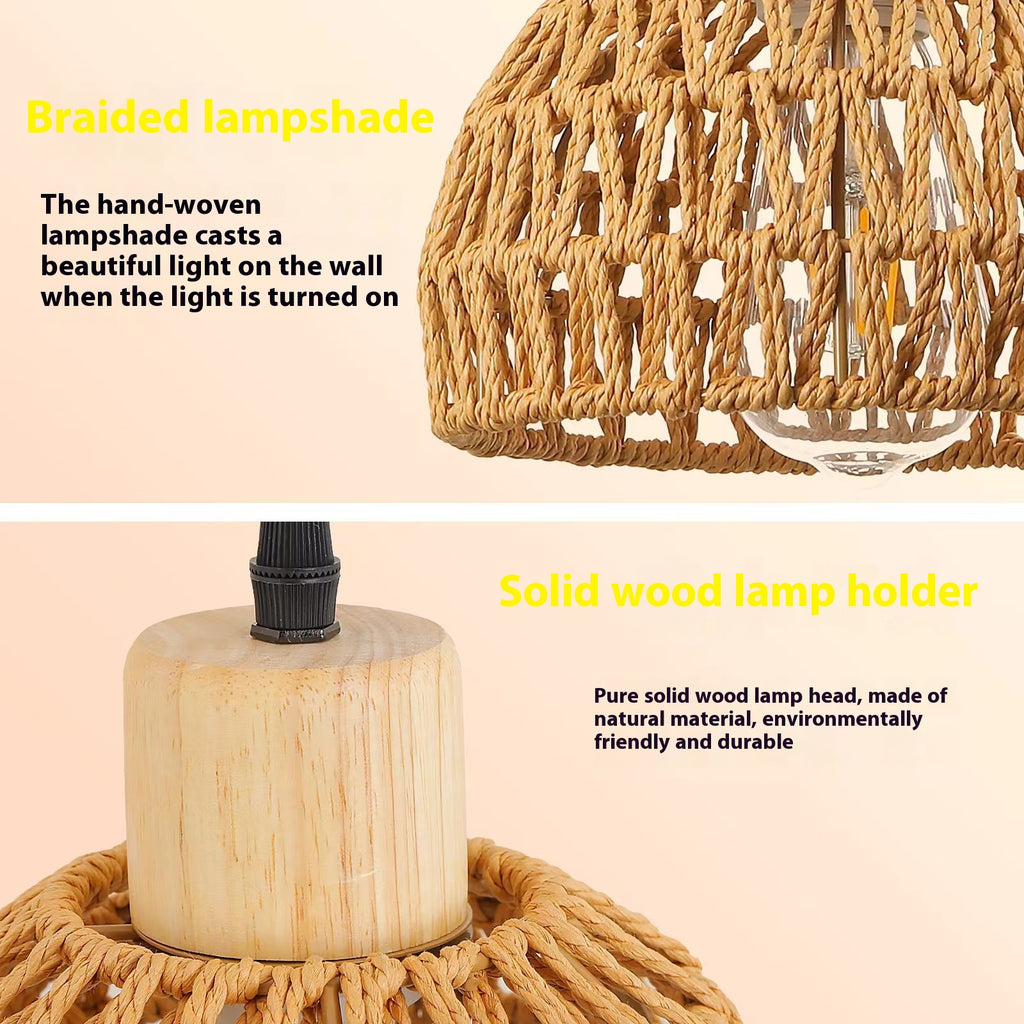 Rattan Vintage lampe murale de chanvre agricole