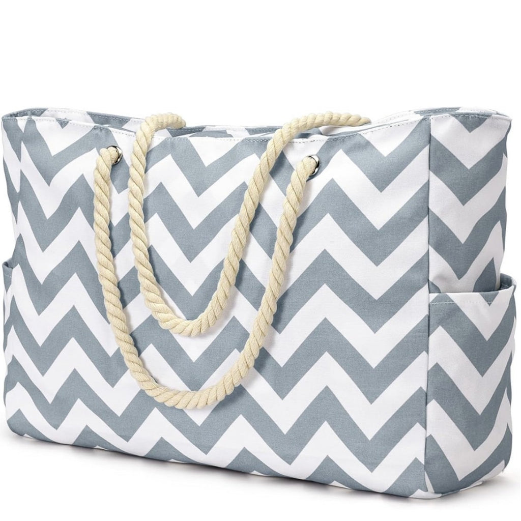 Sac de plage d'été avec motif de vague imprimé européen et américain