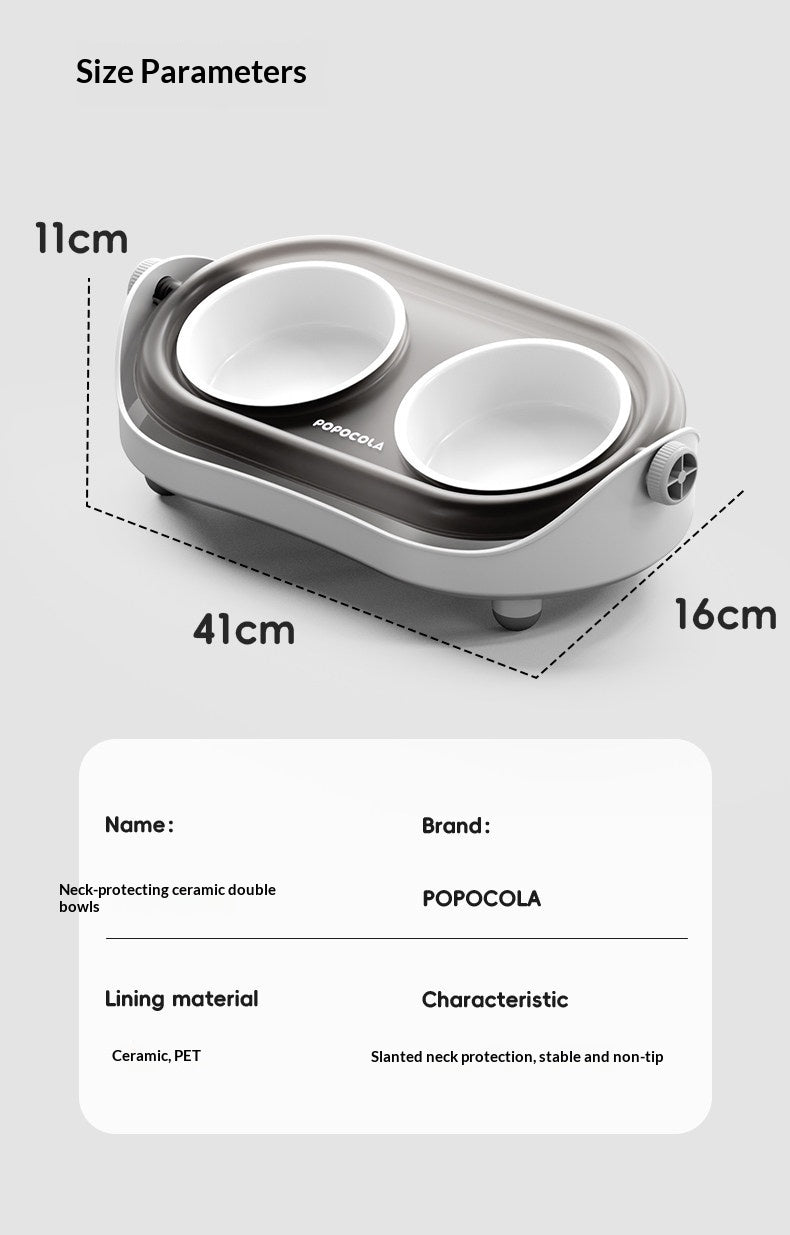 Cou Friendly Cat Bowl Céramique Cat Food Plat Pet Cat Food Bowl