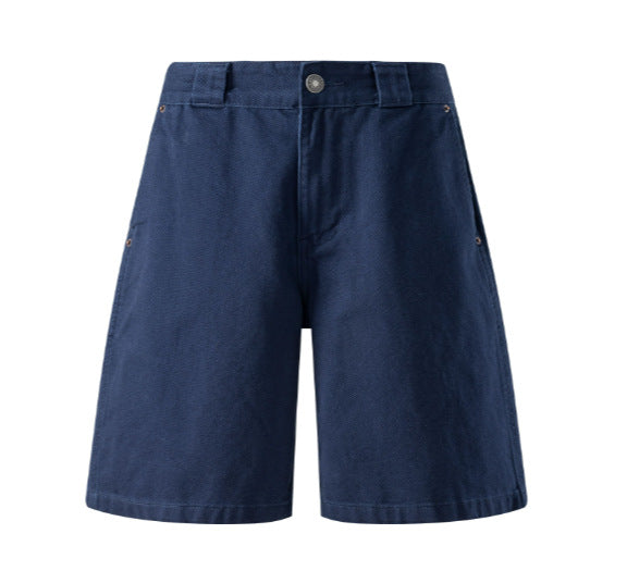 Shorts en denim pour hommes de la marine non extensibles