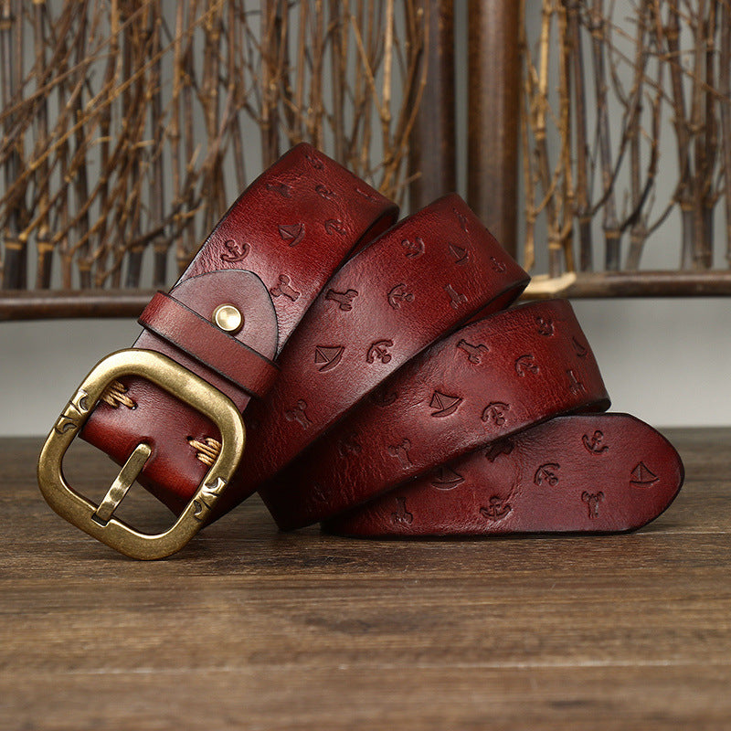 Ceinture en cuir modèle coréen