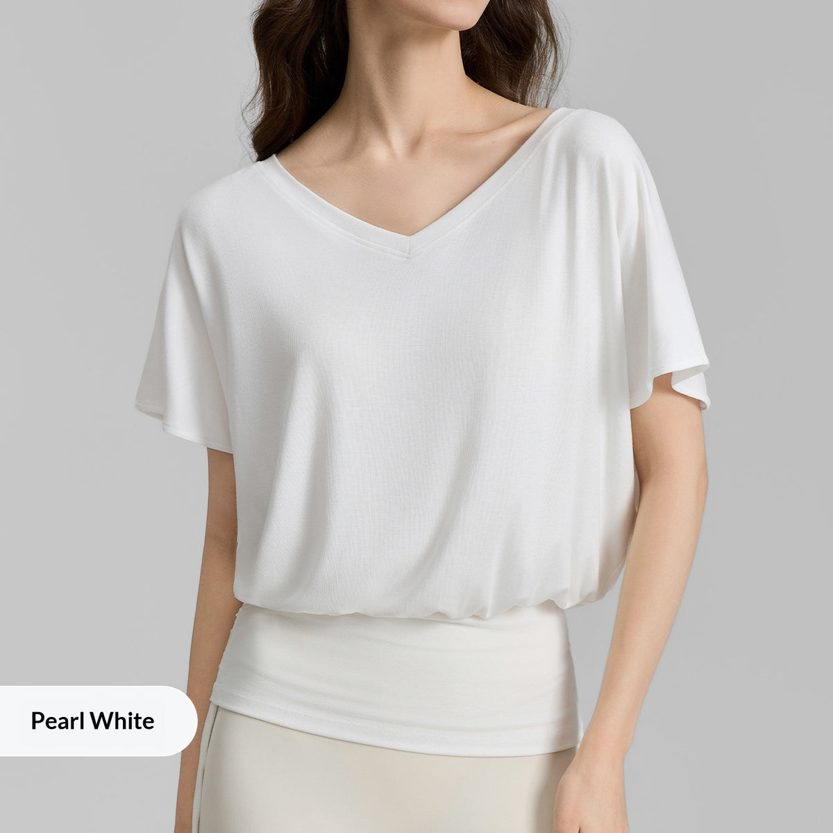 Arrivée V cou Yoga Batwing manches Slimming Sports T ShirtPilates Bare Finish Fitness Top