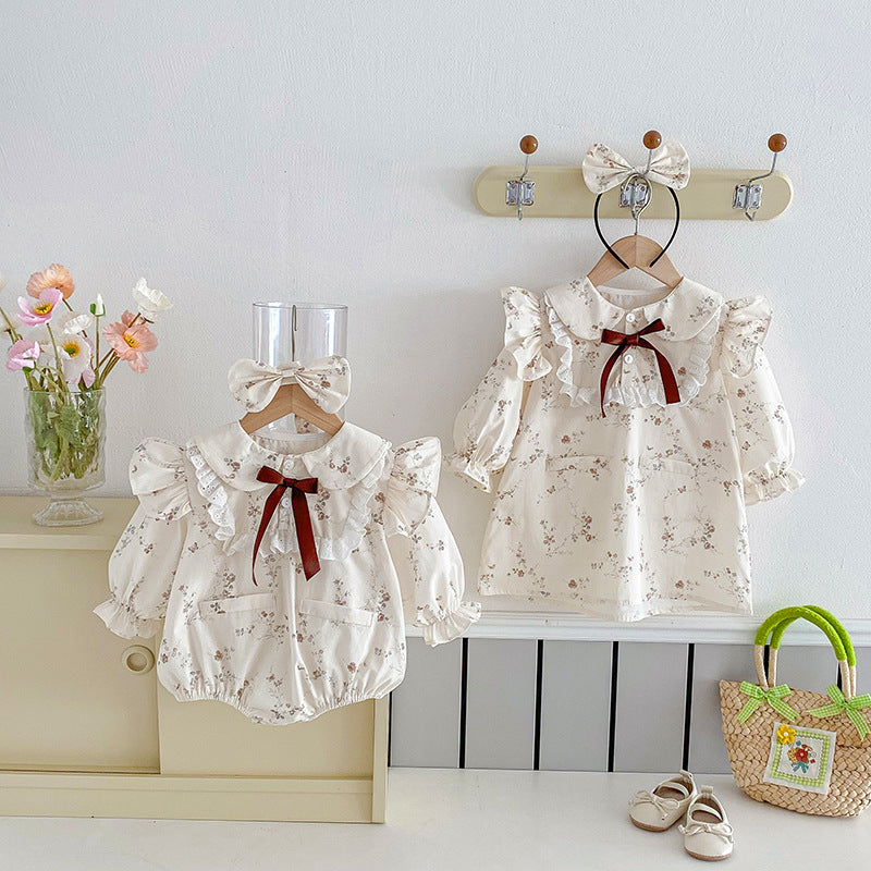 Vêtements pour bébés Robe de dentelle volante pour bébés