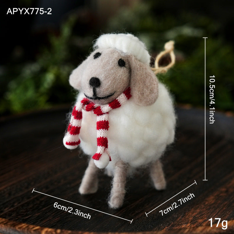 Ornement en bois d'écharpe de Noël