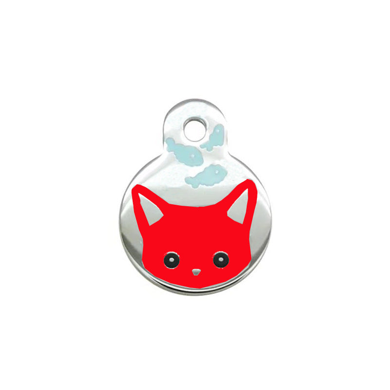 Chien de marque mignon caricature chat et poisson imprimé collier de chat pendentif collier chien collier Orna