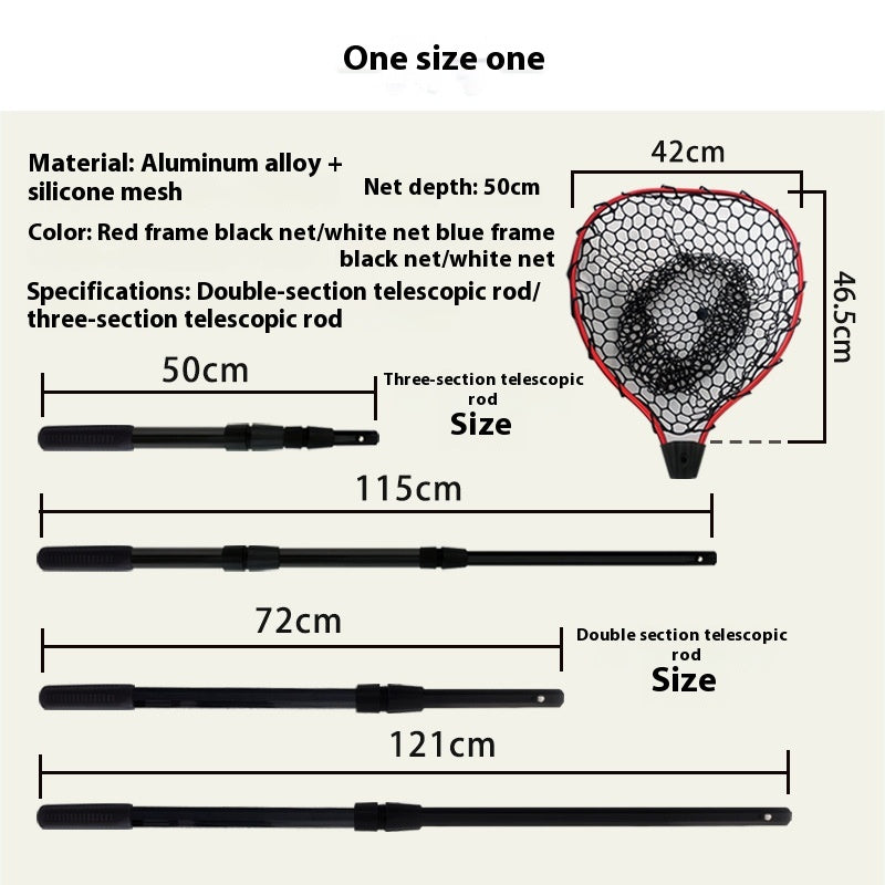 Luyada Dip Net alliage d'aluminium Rod télescopique multi-section