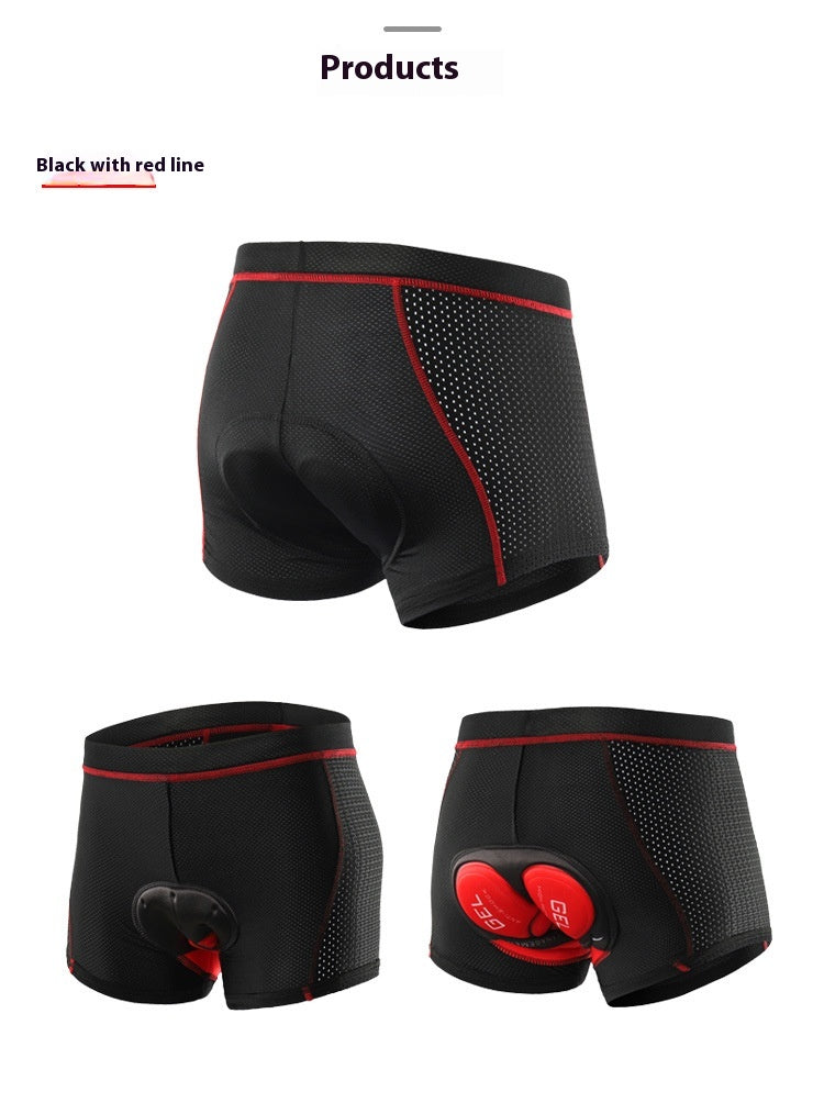 Pantalon de vélo respirant Sous-vêtements de sport Hommes épais absorbant les chocs Silice Gel Pad C