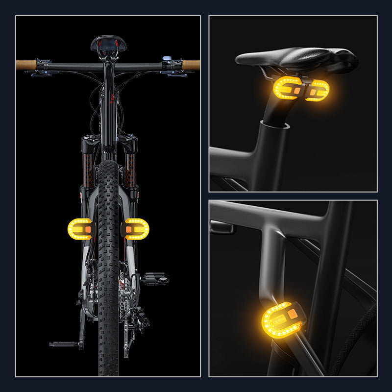Vélo USB Charging Wireless Remote Control Steering Taillight Détachable Night Riding Wa