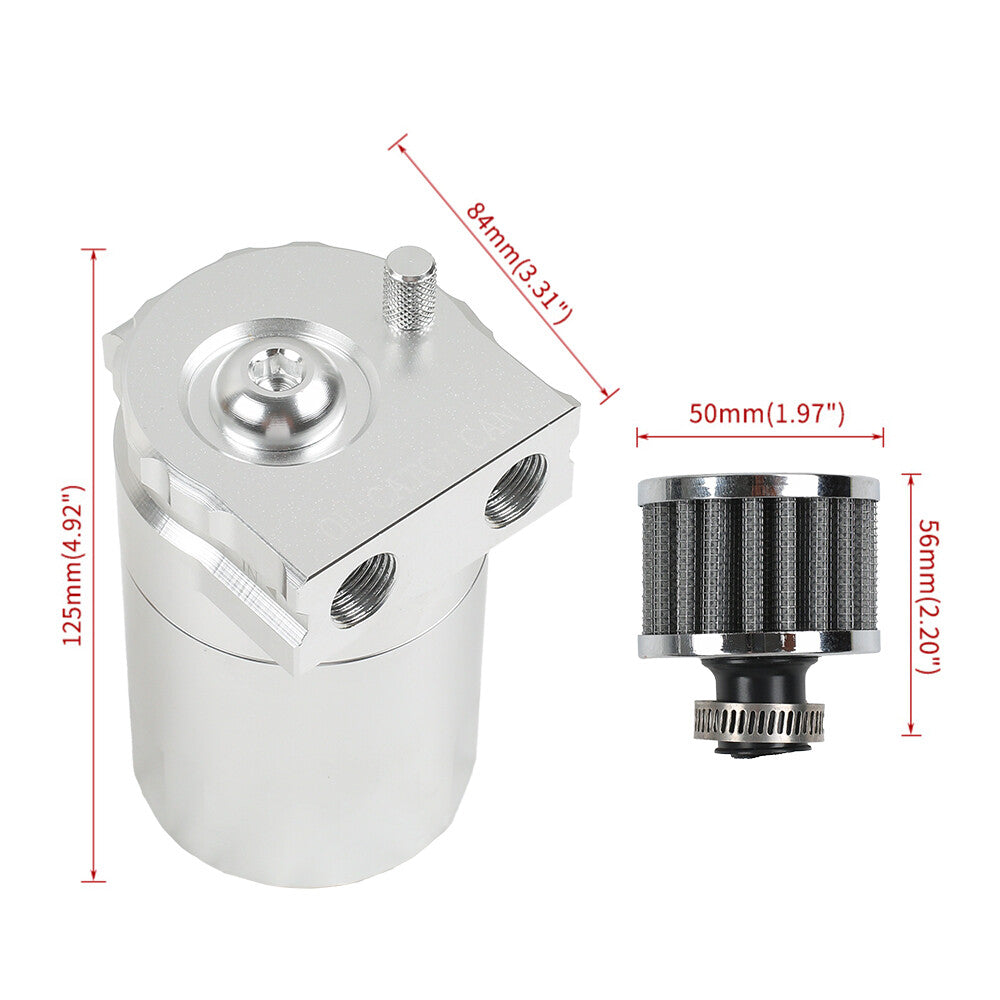 Catch d'huile peut Kit Respirateur Baffled réservoir réservoir 300ML universel avec filtre de tuyau