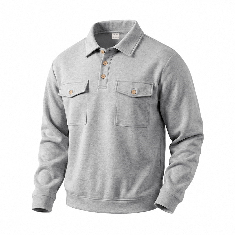 Homme Outdoor Casual Commuter Retro Sweatshirt à manches longues