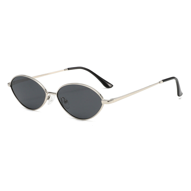 2324P Lunettes de soleil ovales en métal polarisé Lunettes de soleil rétro décontractées Commerce extérieur Amazon Tk