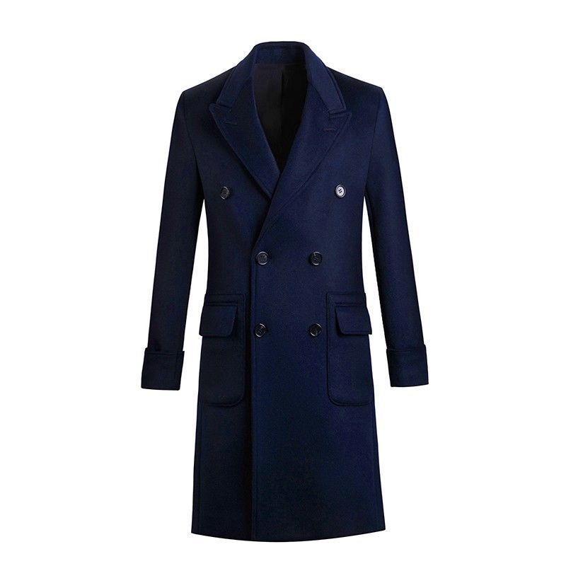 Manteau de trench en laine pour hommes