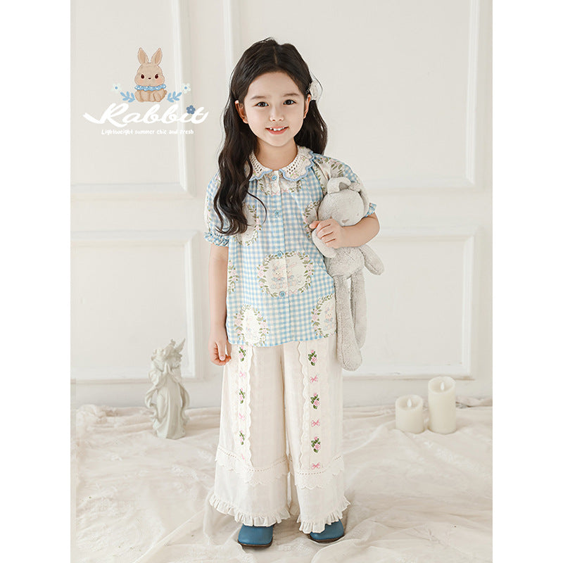 Ensemble de pantalons brodés pour bébés filles