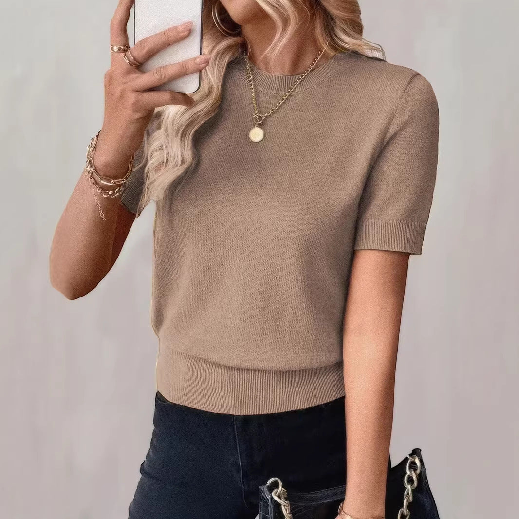 Manteau d'été à manches courtes jaune occasionnel