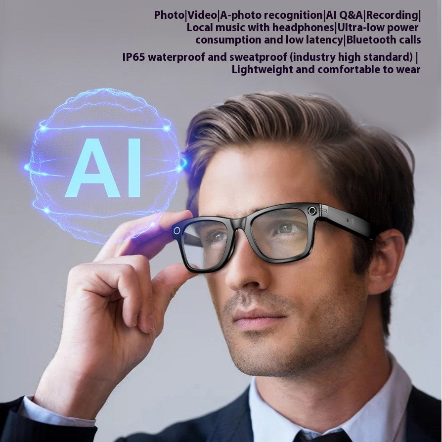 Ai Lunettes de soleil à trois générations Smart Bluetooth Lunettes de soleil à cadre magnétique Hommes