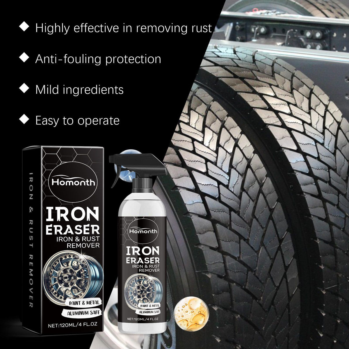 HOMONTH Automotive Rust Stain Cleaner