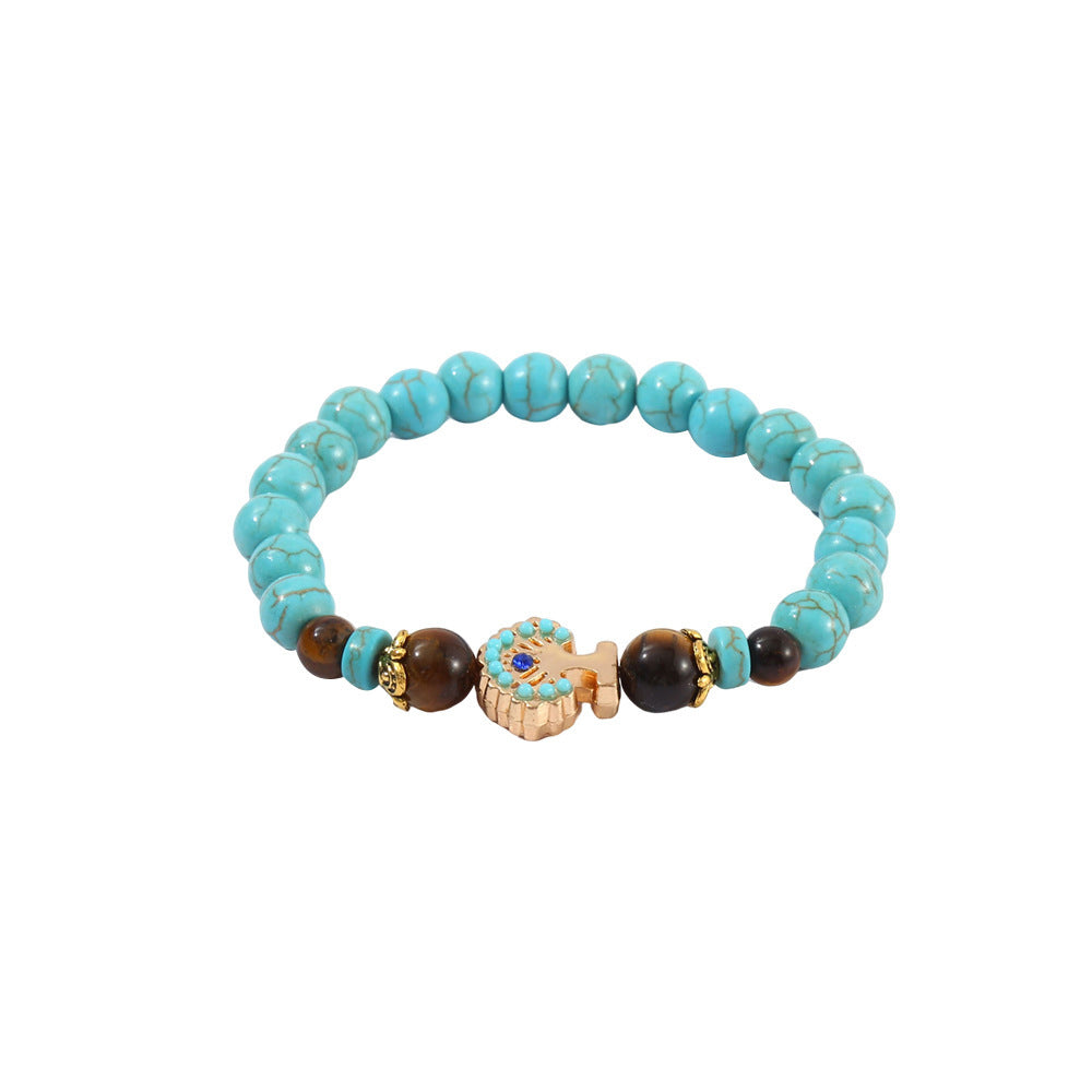 Bracelet Tourquoise Rond de 8mm
