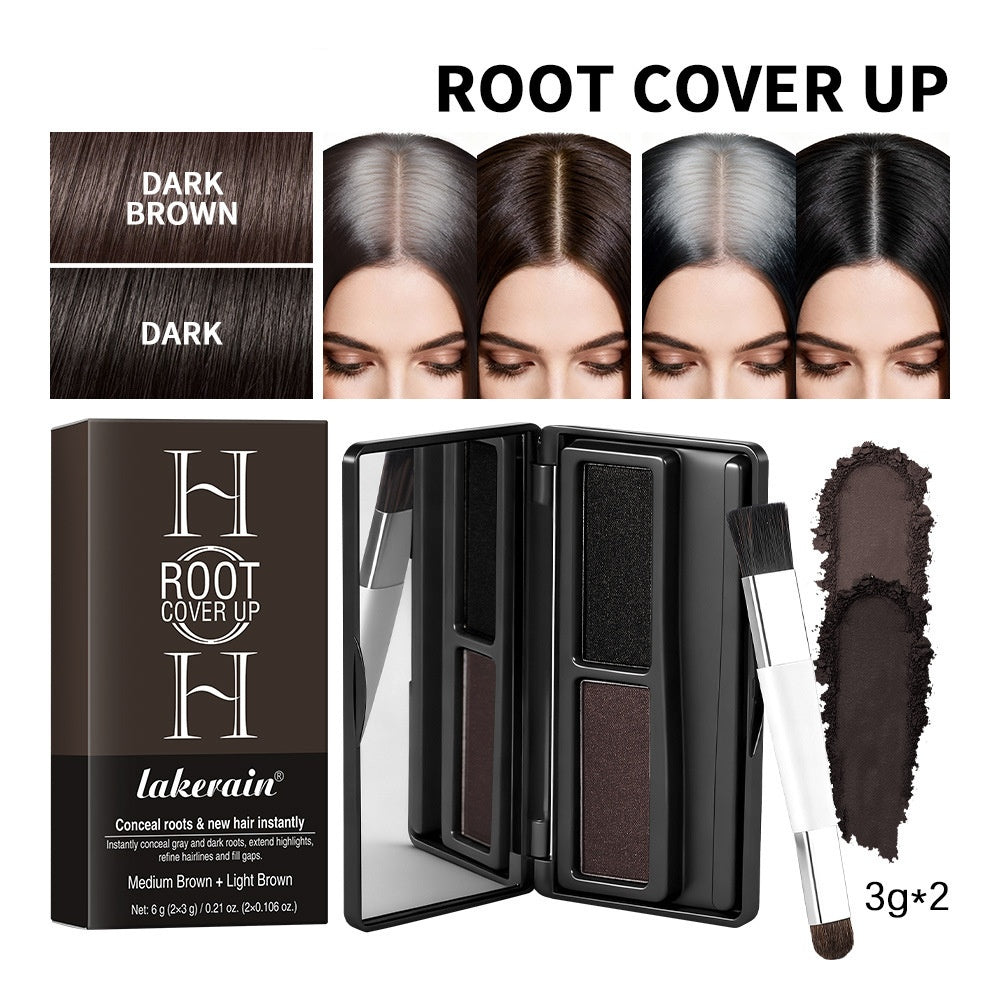 Palette de Contour de Cheveux Poudre de Coiffure Double Couleur Poudre de Contour