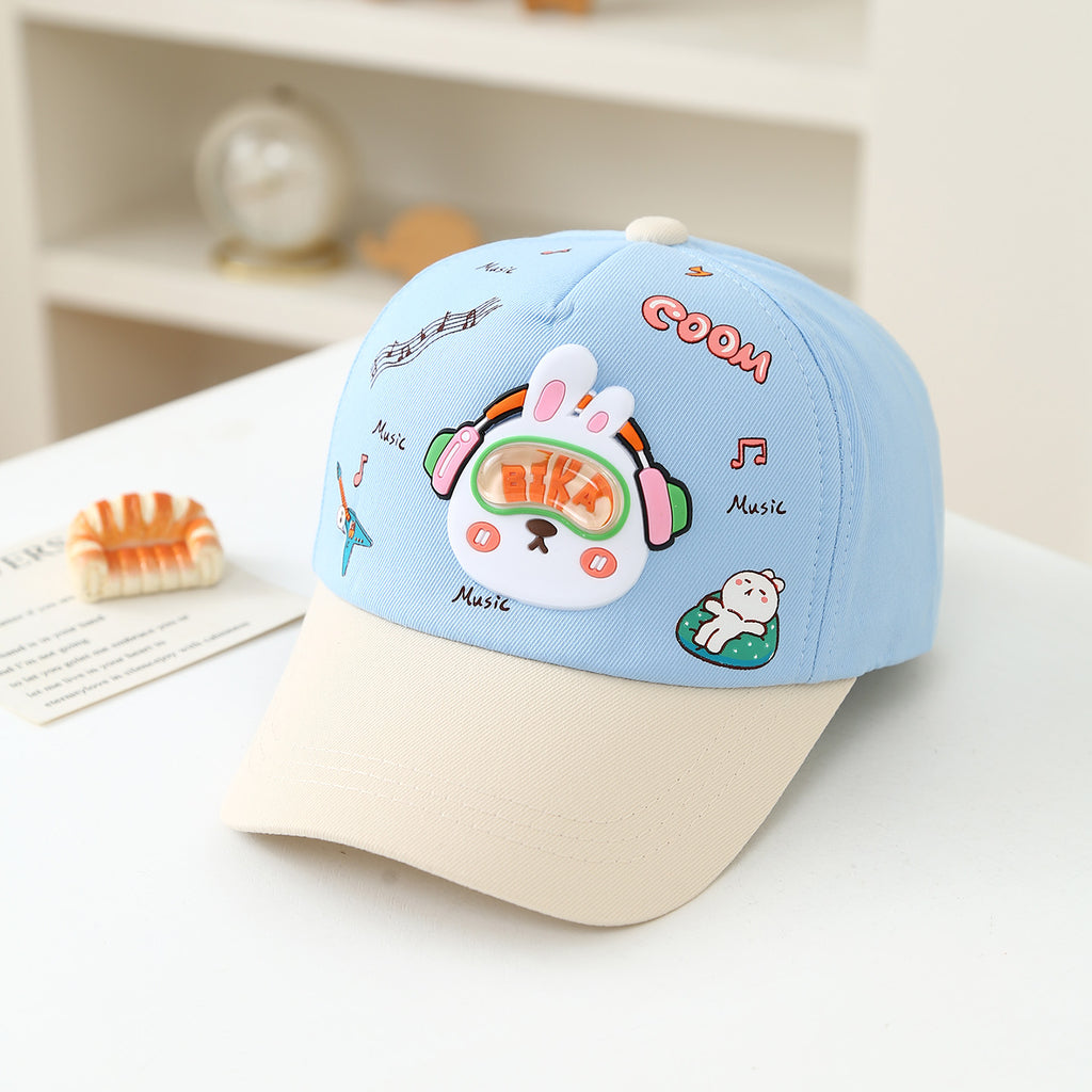 Musique de dessin animé pour enfants Rabbit Super mignon imprimé et coloré Casquette de baseball pour bébés