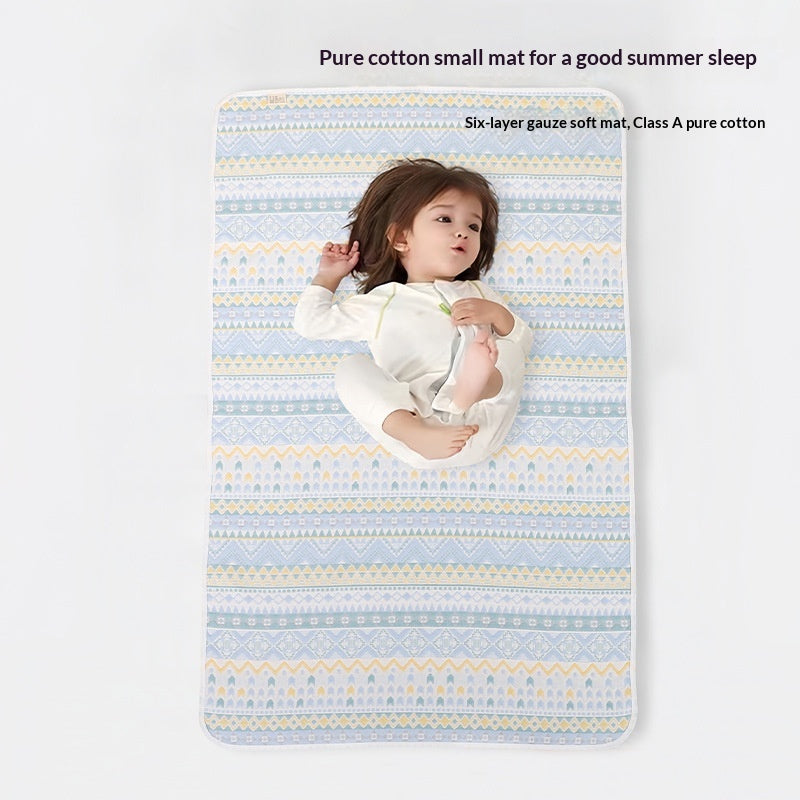 Six-Layer Gauze Soft Cooling Mat Pure Cotton Convient aux mamans et aux bébés