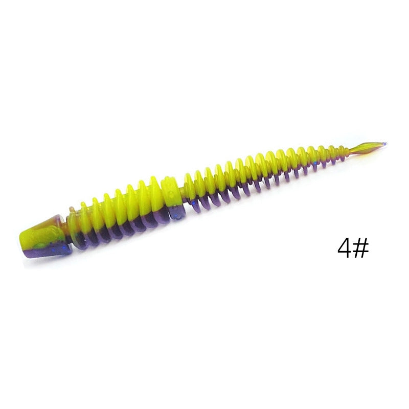 L'eau flottante statique Inverser l'aiguille filetée Tail Soft Bait Full Body Spoiler Soft Worm Bai