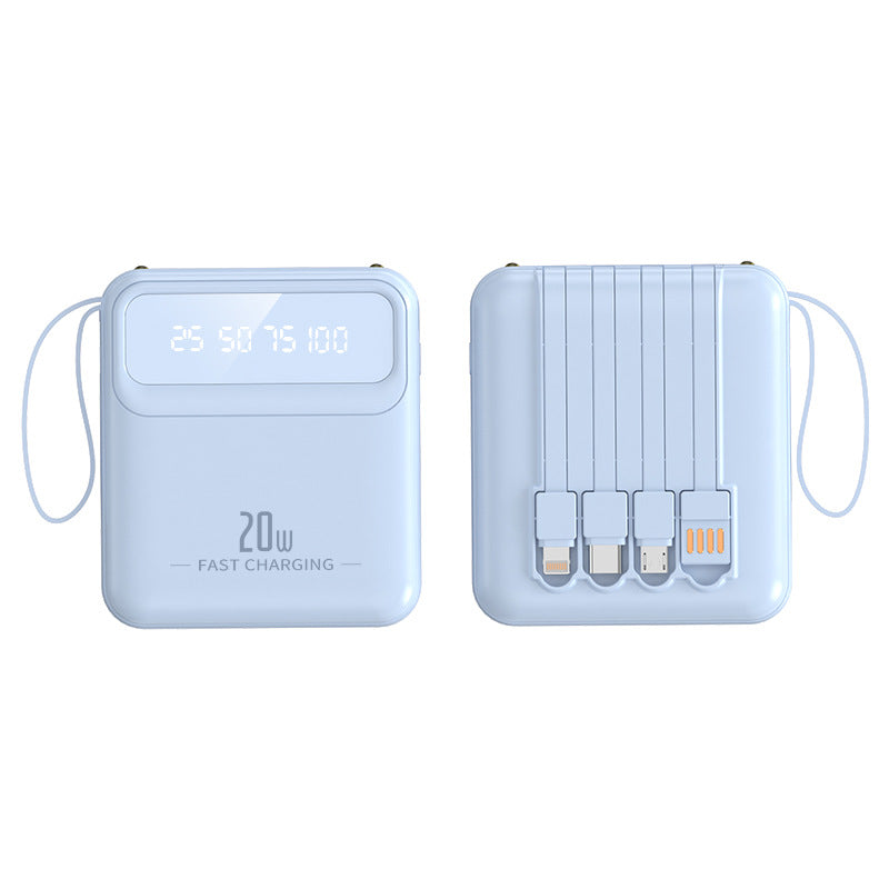 Mini avec câble Power Bank 20000 MA Portable