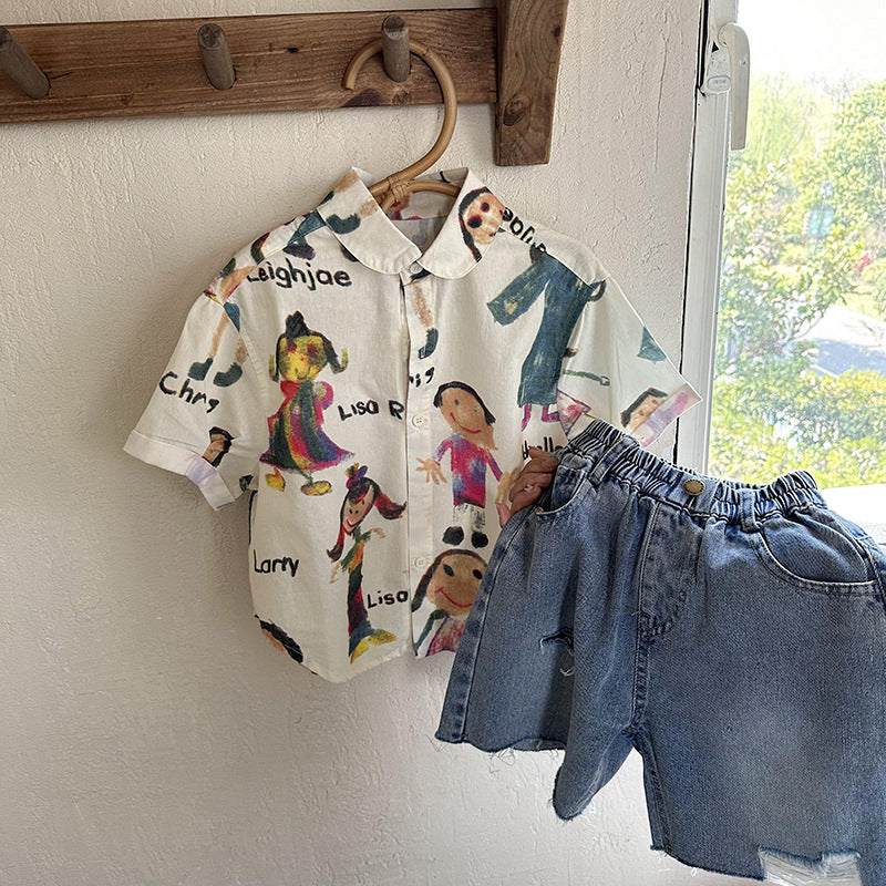 Chemise de garçon Été Coréen Edition