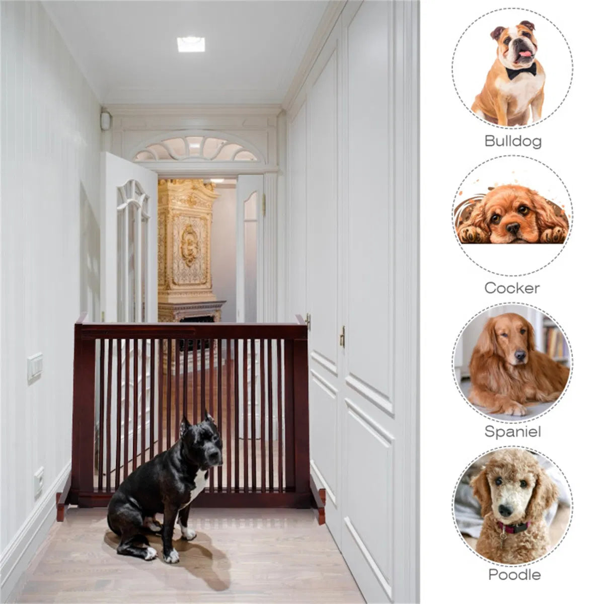 Porte en bois pour animaux 3 panneaux