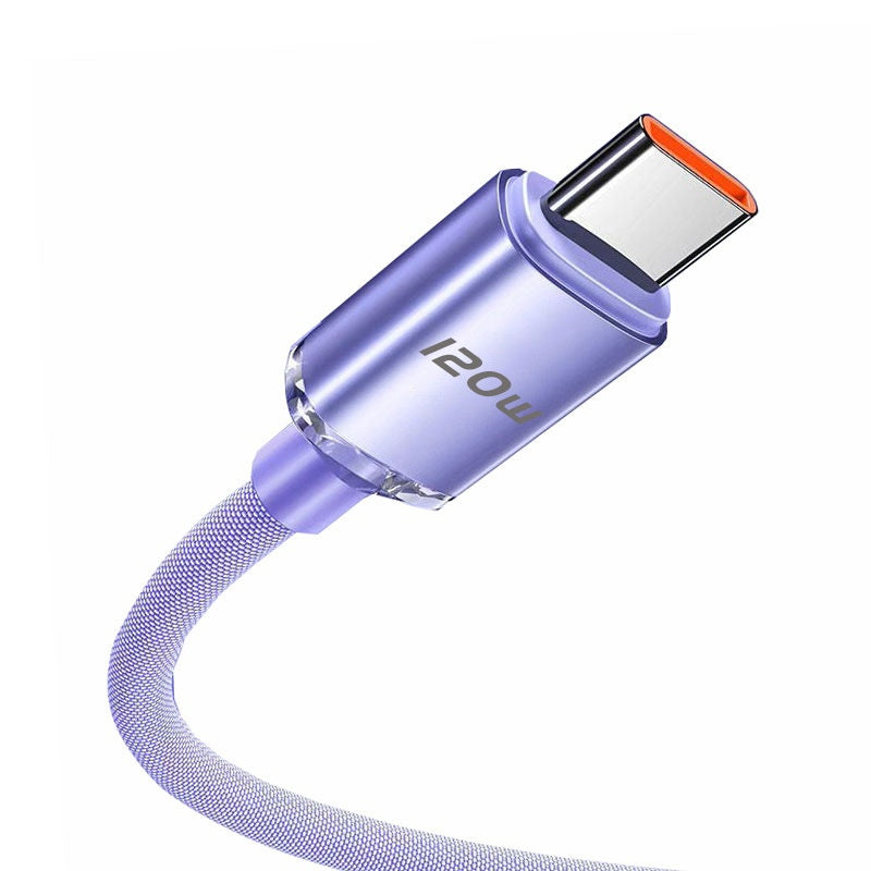 120W Super Fast Charge 6A Données appropriées pour le câble de recharge de type-c