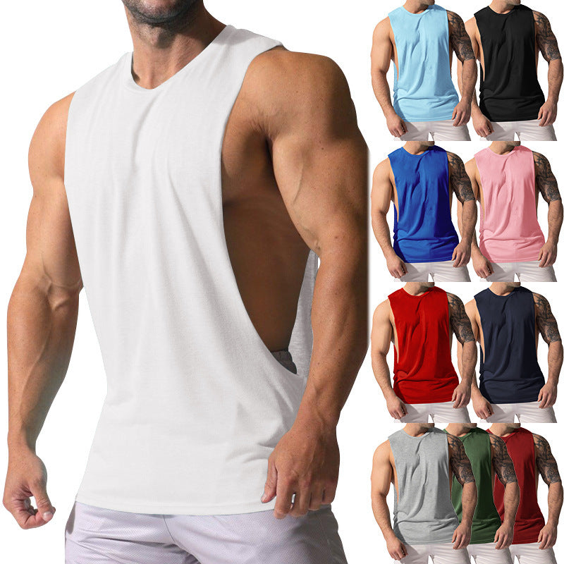 La vente chaude 11-Color Fitness Muscle Hommes Sexy Summer Sports Casual Solid Couleur Sans manches