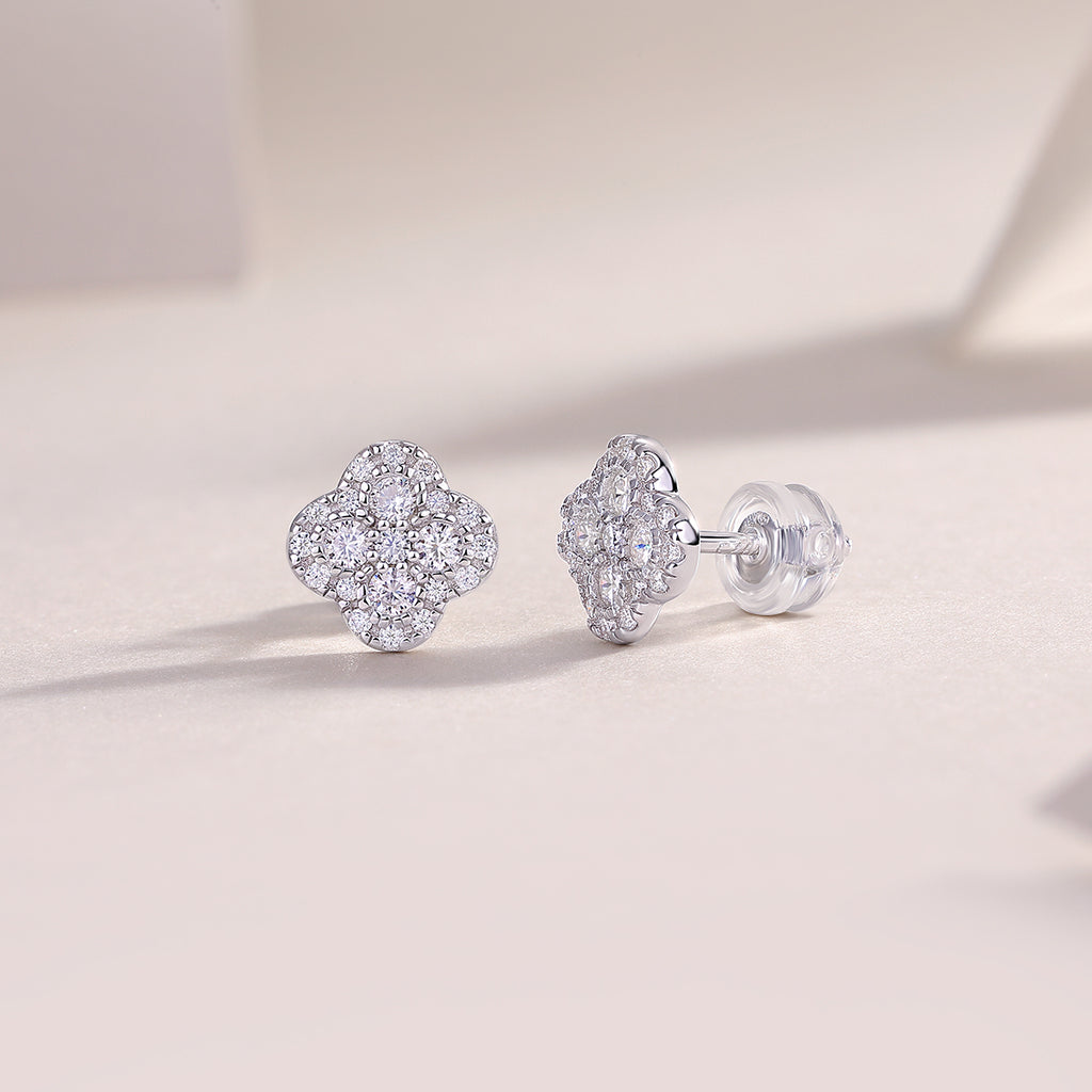 S925 Boucles d'oreilles Sterling Silver Clover
