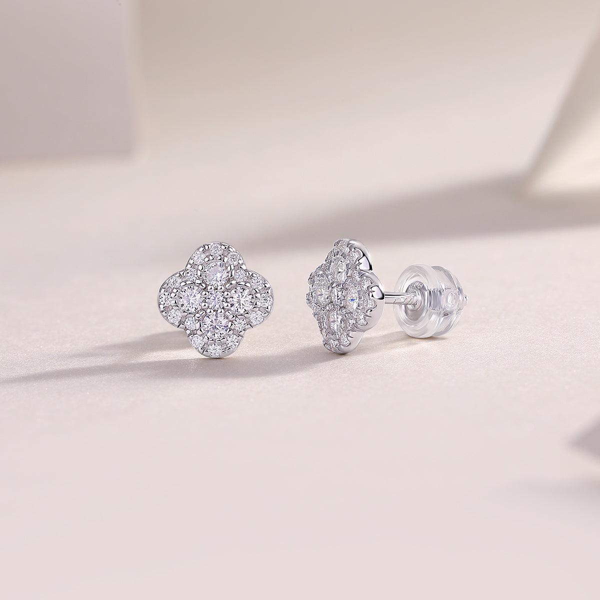 S925 Boucles d'oreilles Sterling Silver Clover