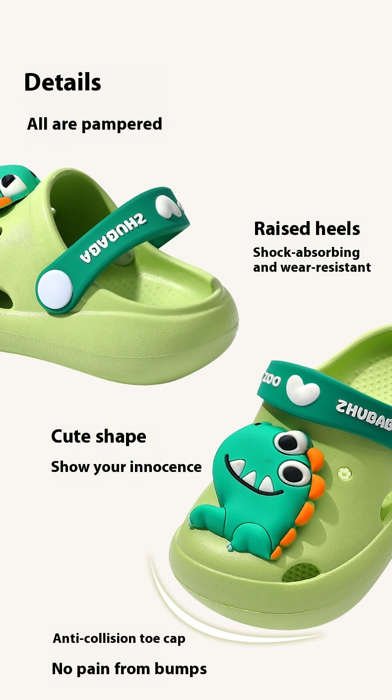 Pantoufles pour enfants Summer Cartoon Baby Soft Bottom Hole Chaussures Garçons et Filles Fermé orteil S