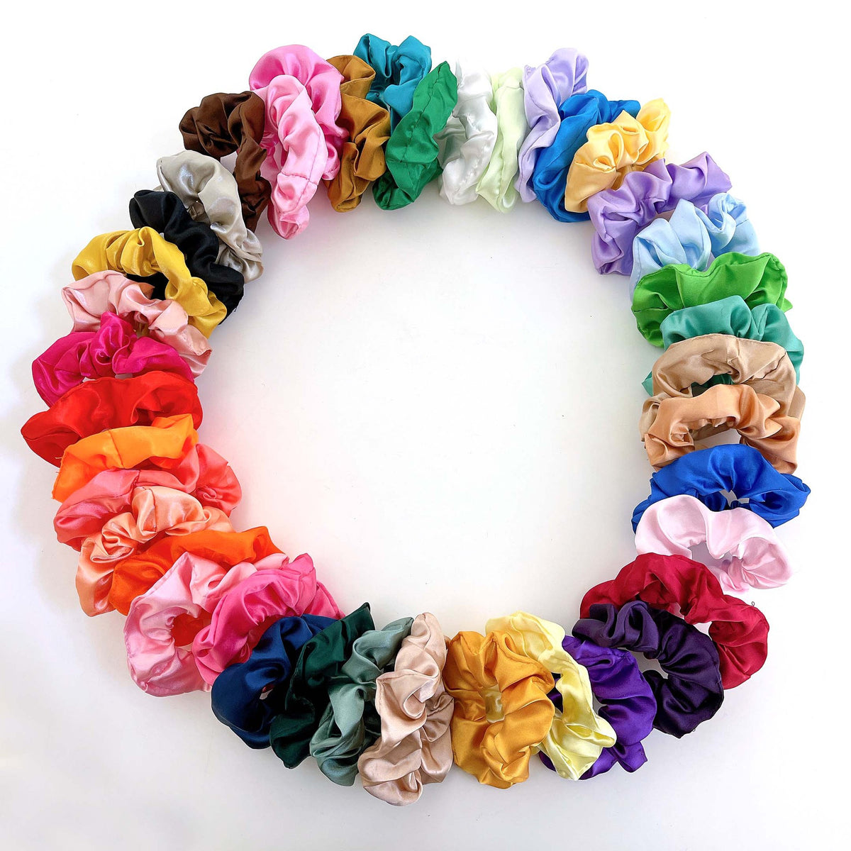 Solid Color Large Intestine Coiffure Anneau Fleur Bande de cheveux Accessoires de cheveux Bande en caoutchouc pour Ha