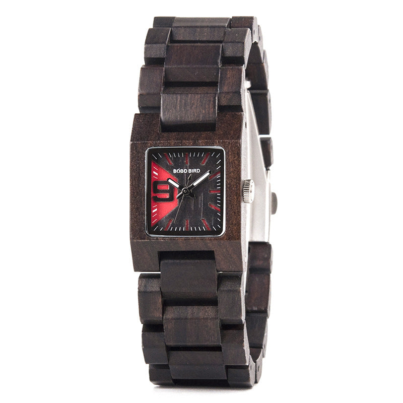 S02 Montre Quartz de décoration en bois